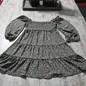 Floral Green Dress